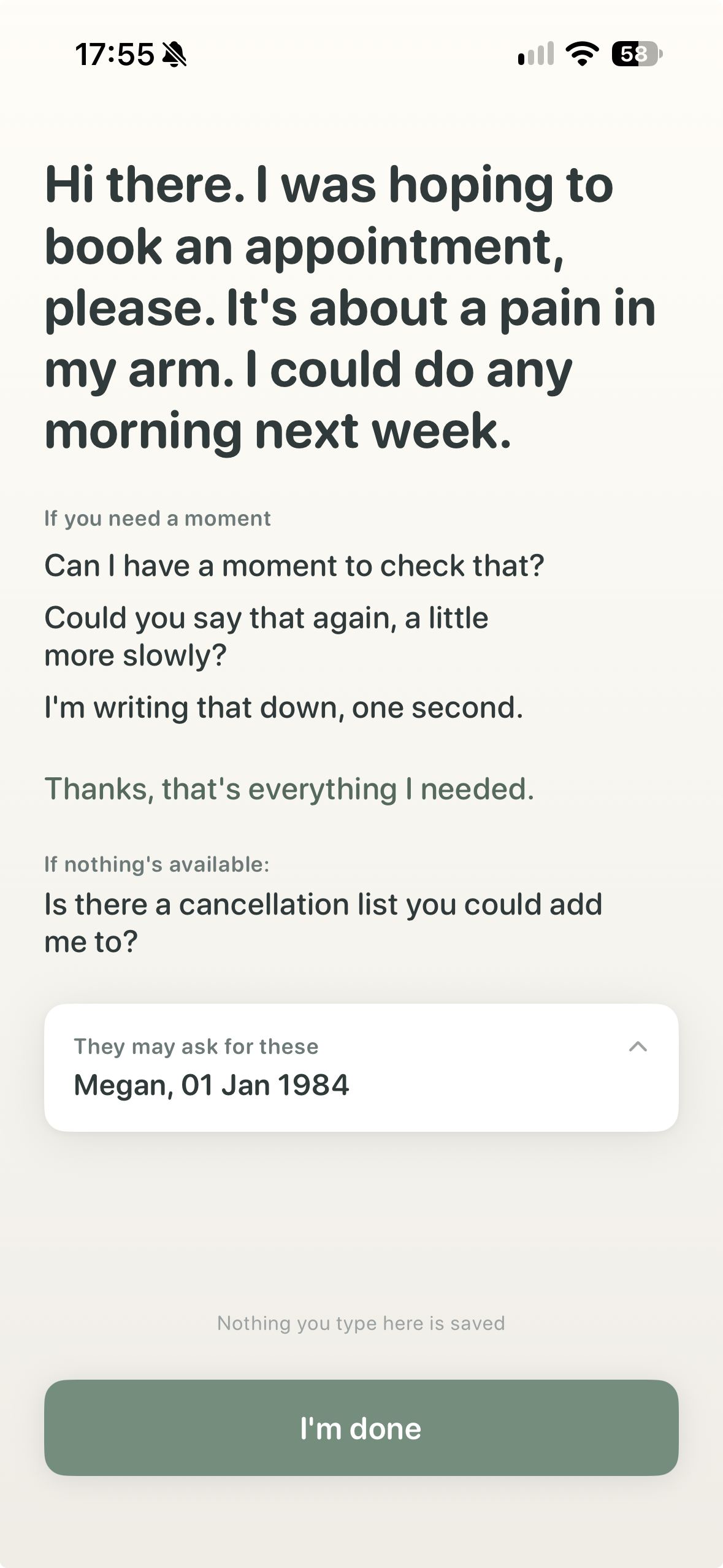 tonen Phone Call Mode screen