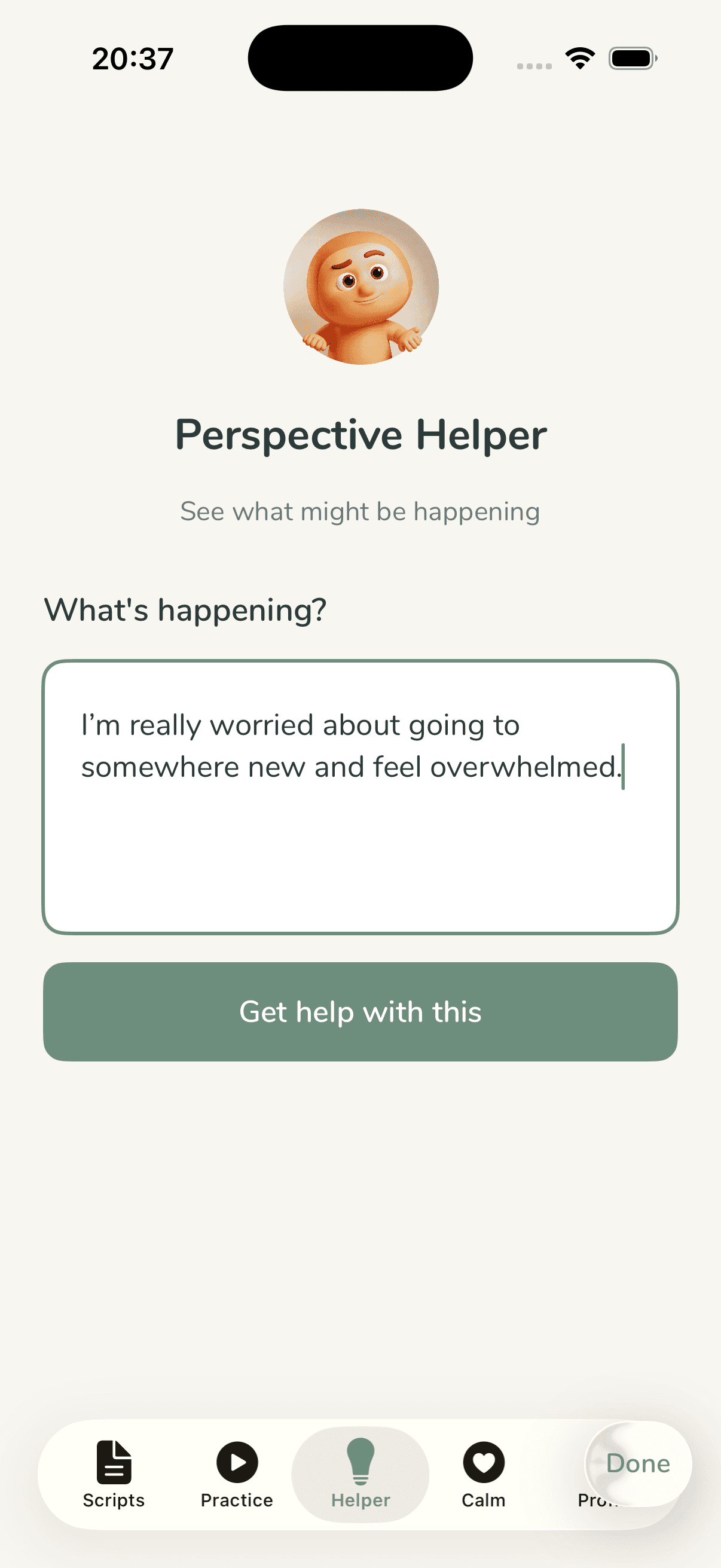tonen Perspective Helper to understand social situations