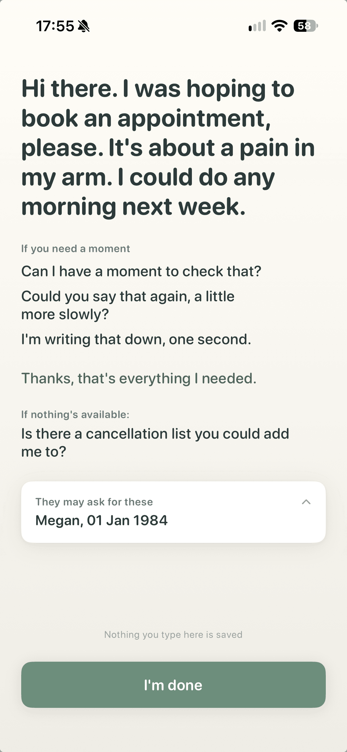 tonen Phone Call Mode screen