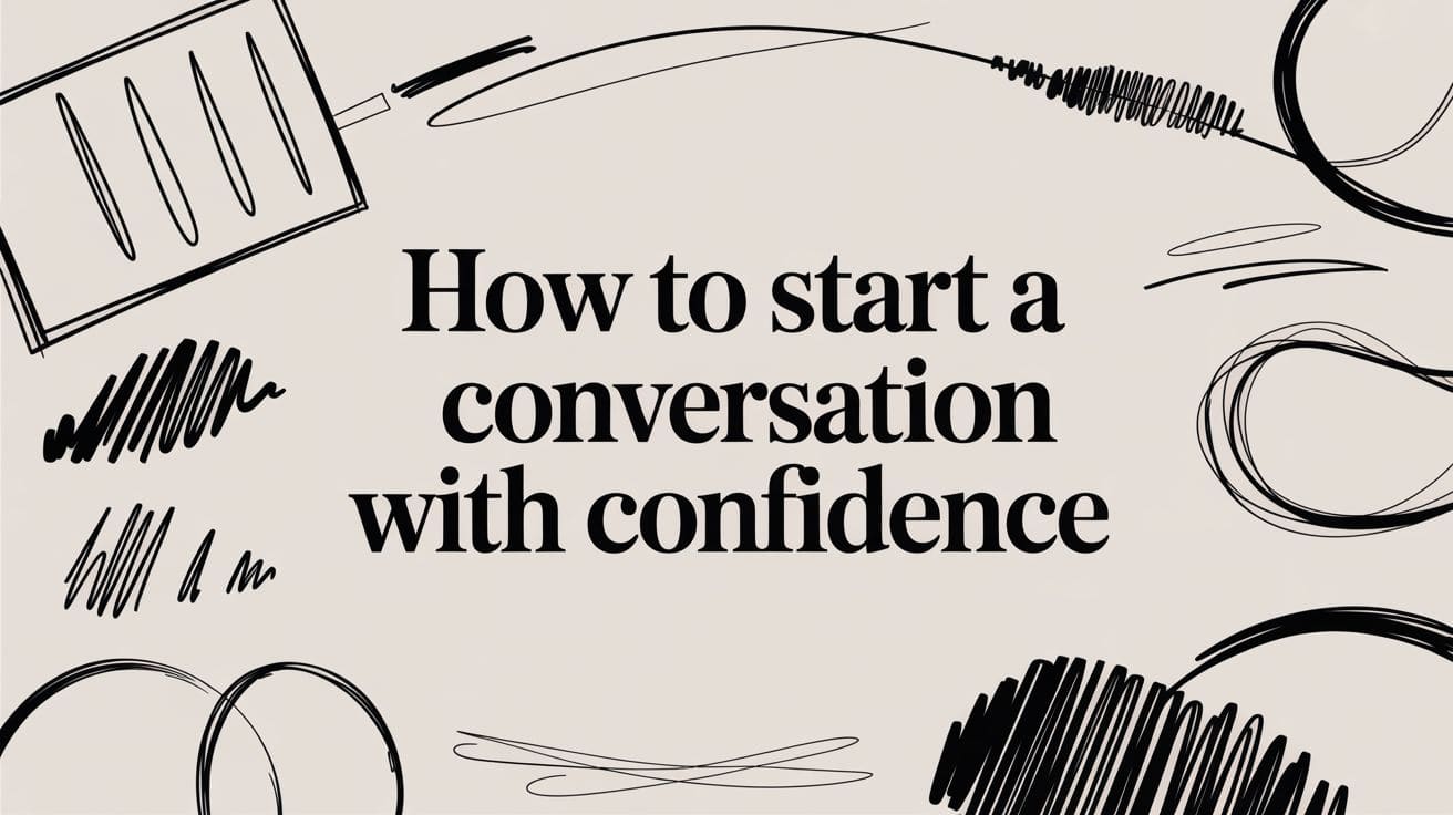 Person confidently starting a conversation in a social setting