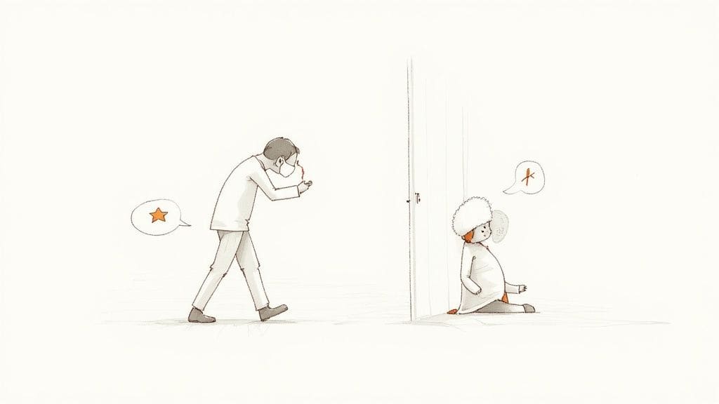 Person standing at the start of a winding path through a peaceful sunlit forest symbolizing a journey